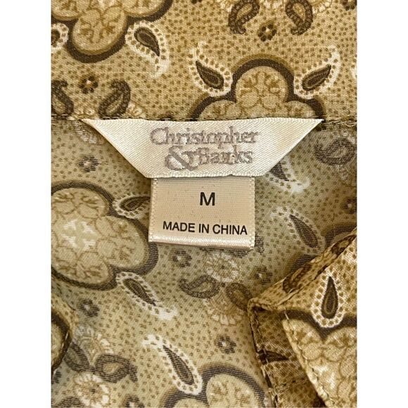 Christopher & Banks women’s lot bundle green jacket and brown blouse size medium - Picture 9 of 15